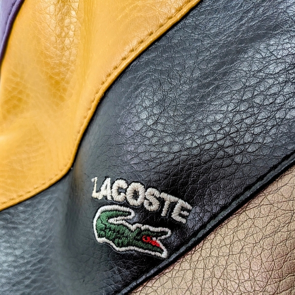Vintage Lacoste Women’s Leather Striped Shoulder Bag - Picture 3 of 8